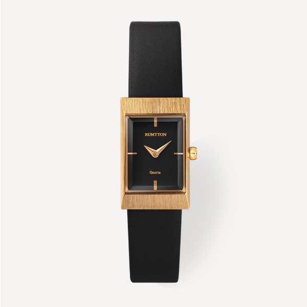 Grid leather watch (그리드 레더 워치) Black Gold