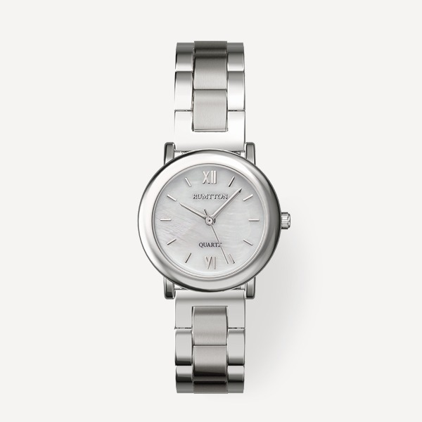 Mare metal watch (마레 메탈 워치) White Silver combi